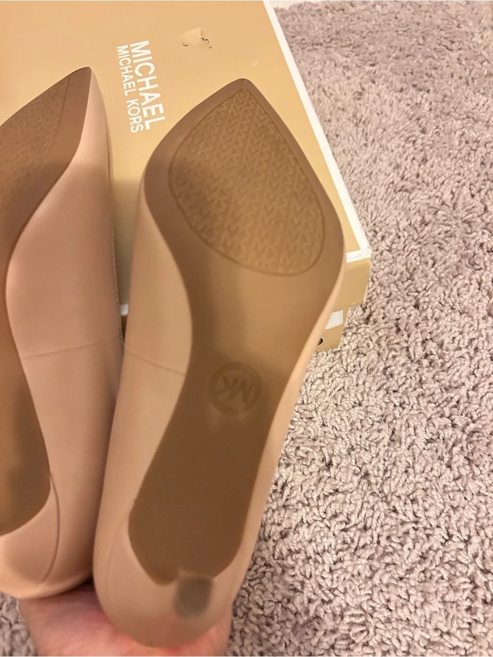Michaels Blush Beige Pointed Toe Stiletto Pumps